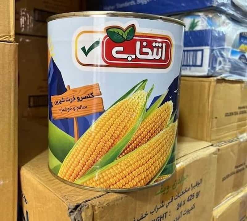 کنسرو ذرت انتخاب برای مصرف روزانه و تهیه سالاد